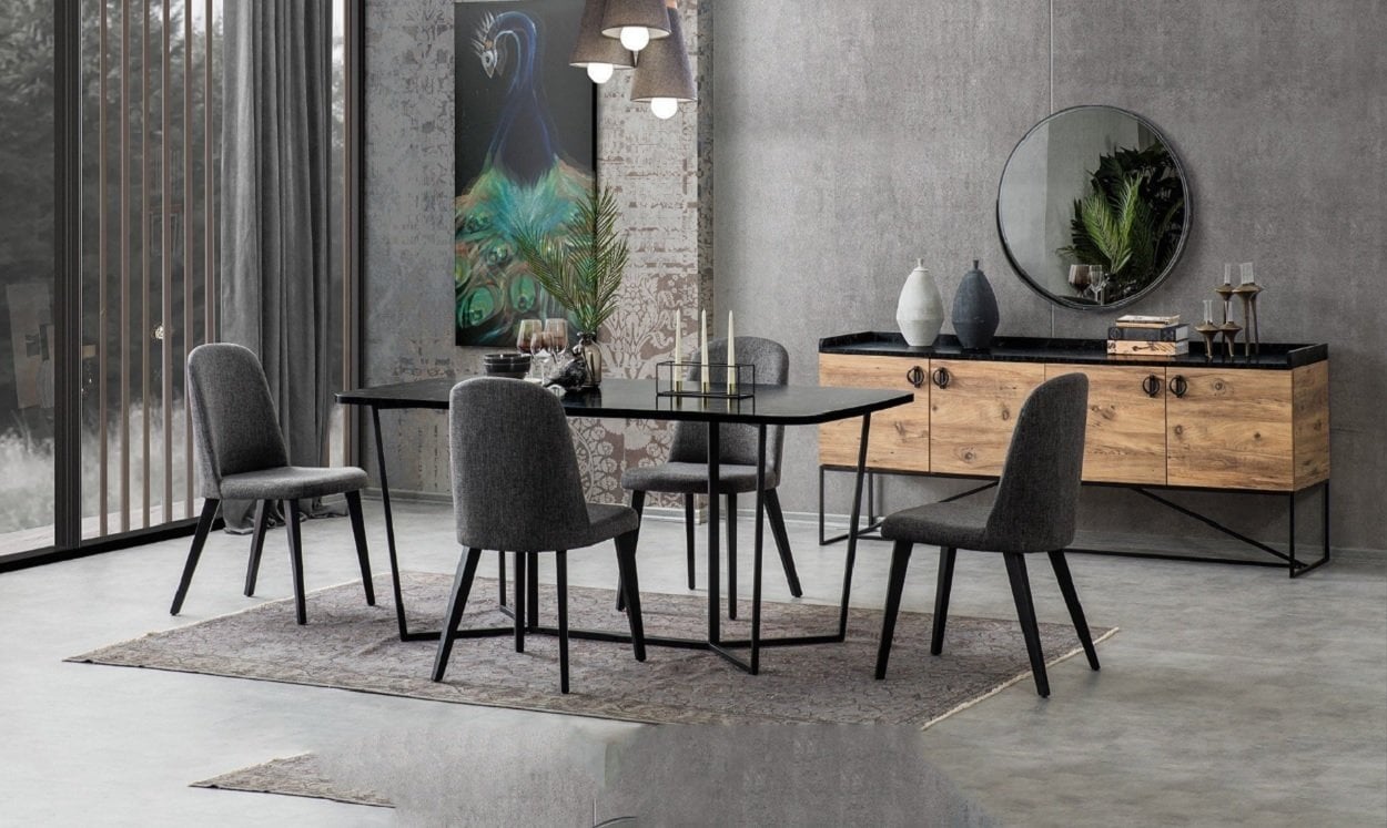 Loft Ceviz Yemek Odası